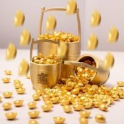 Bronze Creative Desktop Decoration Carved 'One Bucket Of Gold' Wealth Attracting Treasure Mini Water Bucket Custom Metal Craft - Image 4