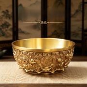 Bronze Good Luck Money Basin Home Decoration Copperware Artistic Craft Money Box Ornamental Item For Wealth Attraction - Image 2