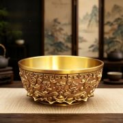 Bronze Good Luck Money Basin Home Decoration Copperware Artistic Craft Money Box Ornamental Item For Wealth Attraction - Image 3