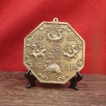 Bronze Tai Chi Eight Trigrams Mirror Relief Bronze Feng Shui Ornaments Crafts Wholesale Custom Metal Craft Ornament