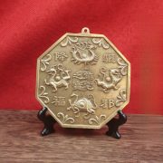 Bronze Tai Chi Eight Trigrams Mirror Relief Bronze Feng Shui Ornaments Crafts Wholesale Custom Metal Craft Ornament