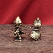 Bronze Sculpture Ahri LOL Figurine Creative Decorative Desktop Tea Pet Vintage Craft Ornaments Ice Bow Shot Collectible Doll - Image 2