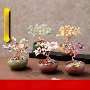 Natural citrine money tree ornament amethyst money tree esoteric desktop decoration gravel money tree wholesale - Image 2
