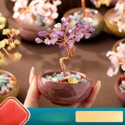Natural citrine money tree ornament amethyst money tree esoteric desktop decoration gravel money tree wholesale - Image 3