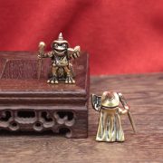 Retro Bronze Magic Frog Miniature Figurine Creative Wizard Frog Collectible Desktop Decorative Item Small Ornament - Image 3