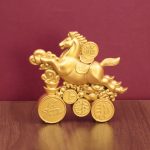 Original 2026 Year Of Horse Fortune Rotating Ornaments Custom Metal Craft New Year Gifts Lucky Money Rapid Wealth Zodiac Figurine