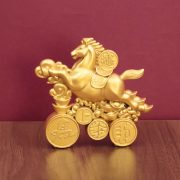 Original 2026 Year Of Horse Fortune Rotating Ornaments Custom Metal Craft New Year Gifts Lucky Money Rapid Wealth Zodiac Figurine