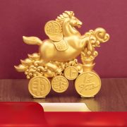 Original 2026 Year Of Horse Fortune Rotating Ornaments Custom Metal Craft New Year Gifts Lucky Money Rapid Wealth Zodiac Figurine - Image 3