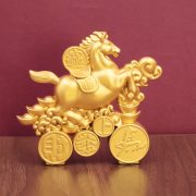 Original 2026 Year Of Horse Fortune Rotating Ornaments Custom Metal Craft New Year Gifts Lucky Money Rapid Wealth Zodiac Figurine - Image 4