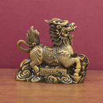 Large Size Antique Bronze麒麟 Home Decorations Entrance Hall Ornament Couple Welcoming Wealth And Treasure For New House