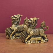 Large Size Antique Bronze麒麟 Home Decorations Entrance Hall Ornament Couple Welcoming Wealth And Treasure For New House - Image 3