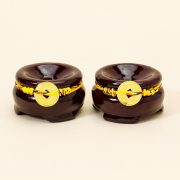 Handcrafted Wealth Attracting Ornamental Crystal Ball On Wooden Base Round Tray Decorative Knotwork Money Symbol Wholesale - Image 3