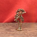Bronze Welcoming Pine Tree Figurine Home Office Desktop Decorative Crafts Gift Sandcasting Technique Copperware Ornament