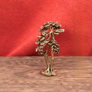 Bronze Welcoming Pine Tree Figurine Home Office Desktop Decorative Crafts Gift Sandcasting Technique Copperware Ornament