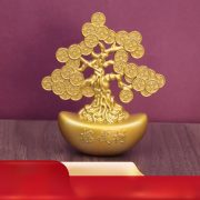 New Chinese Style Home Decoration Wealth Attraction Tree Copper Tree Money Plant Ornament Lucky Pot Gift
