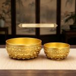 Gilded New Year's Fortune Bowl Home Living Room Decorative Ornaments Art Crafts Opening Gifts Wealth Gathering Bowl