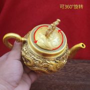 Chinese Style Bronze Dragon And Phoenix Tea Set High End Retro Gongfu Teapot Cup Tray Gift Decoration Wholesale - Image 4