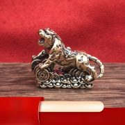New Arrival Bronze Coin Tiger Zodiac Handcrafted Desktop Office Copperware Home Decorative Sandcasting Artwork