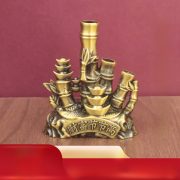 Bamboo Decorative Ornaments for Living Room Office Desk Decoration Climbing Fortune Coins Festival Custom Metal Craft Gift