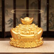 Prosperity Bringing Wealth Symbol Ornament Home Decor Moving Decoration Wealth Gathers Auspicious Metal Craft Gift