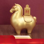 Alloy Tang Horse Wealth Rotation Home Office Decorations Ornaments Quick Rich Handheld Item Custom Metal Craft