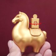 Alloy Tang Horse Wealth Rotation Home Office Decorations Ornaments Quick Rich Handheld Item Custom Metal Craft - Image 3