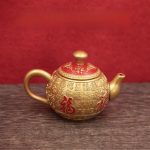 Creative Copperware Bafu Pot Home Office Decorative Ornaments Handheld Piece Custom Metal Craft Artwork