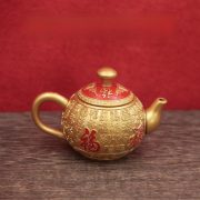 Creative Copperware Bafu Pot Home Office Decorative Ornaments Handheld Piece Custom Metal Craft Artwork