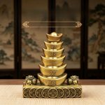 Bronze Creative Wealth Attracting Tower Figurine Register Counter Living Room Decoration Desktop Craft Small Gift