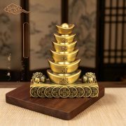 Bronze Creative Wealth Attracting Tower Figurine Register Counter Living Room Decoration Desktop Craft Small Gift - Image 3