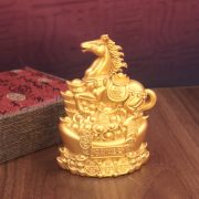 2026 Year Of The Horse Wealth Attracting Gold Plated Office TV Cabinet Decorative Ornaments New Store Opening Showpieces - Image 4