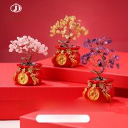 Natural Crystal Wealth Tree Home Living Room Entrance Money Bag Decoration Crystal Attraction Creative Display Figurine