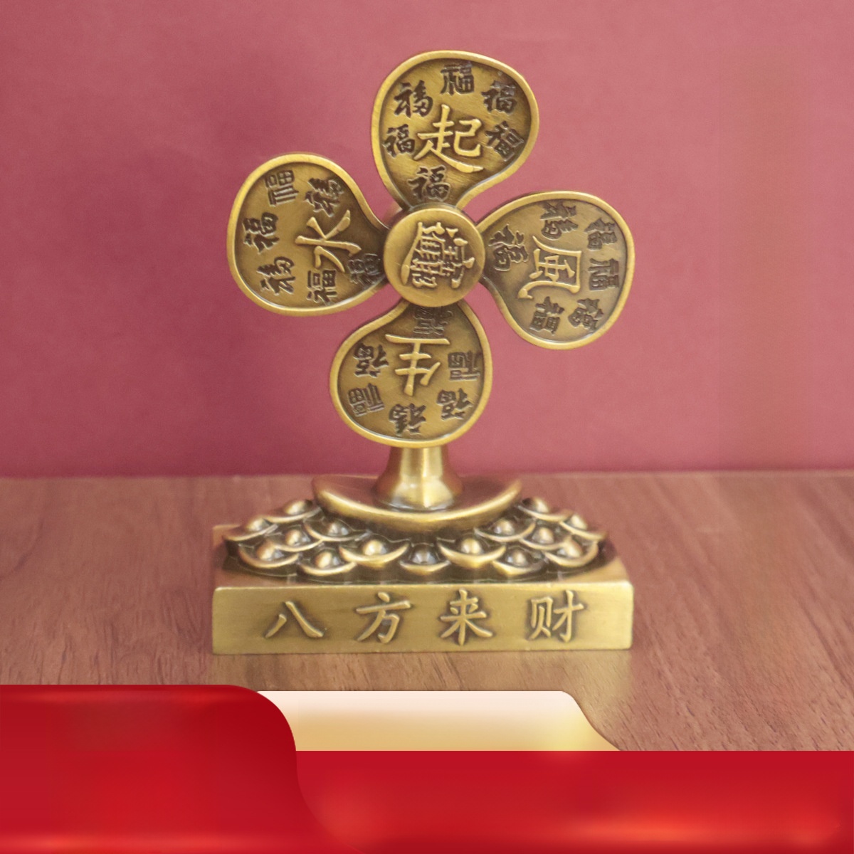 LA-1017035348414_img0 New Chinese Style Windmill Artisanal Decoration Rotatable Home Office Decor Custom Metal Craft Ornament - Image 1