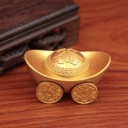 Shajin Wealth Rolling Yuanbao Car Ornaments Gold Custom Metal Craft Carriage Wealth Attraction Decorative Artwork - Image 4