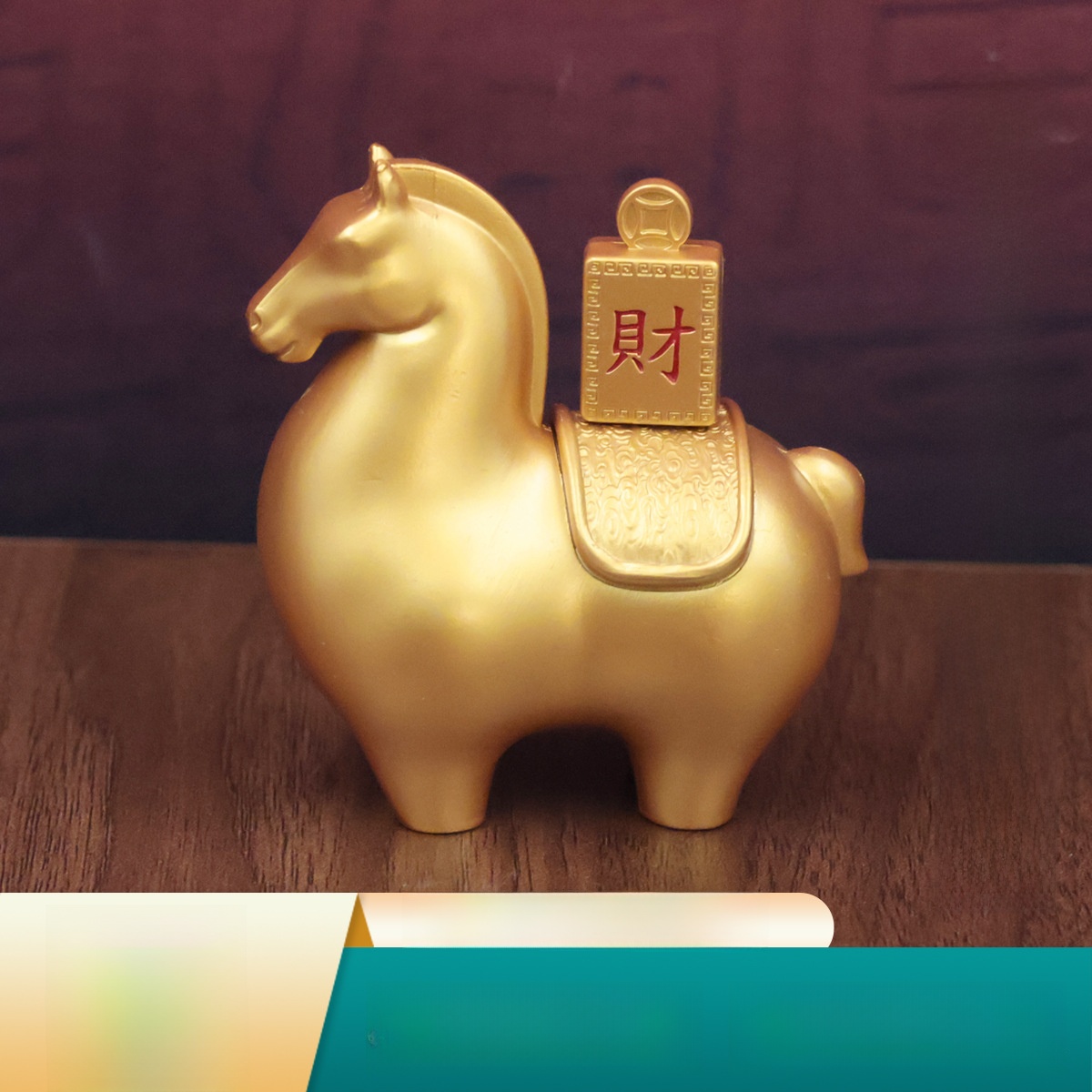 LA-1017896881276_img0-1 Tang Horse Yuanbao Money Rotating Handle Piece Instant Wealth Home Office Decorative Ornaments Quick Delivery Customizable - Image 1