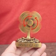 Prosperity Windmill Decorative Ornaments Home Decoration Wealth Attraction Mini Fan Fortune Gift Handmade Metal Craft - Image 2