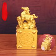 Sand Gold Zodiac Animal Carving Wealth Attraction Ornament Smooth Sailing Fortune Teller Figurine Custom Metal Craft - Image 4