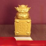 New Four-sided Seal Stamp Money Bag Ornament for Living Room Bar Cabinet Office Decorations Shop Opening Gifts