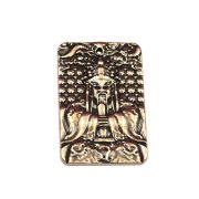 2026 New Style Bronze Wuye Keychain Amulet Wealth Attraction Lucky Charm Square Board Personalized Engraving Metal Craft Ornament - Image 5
