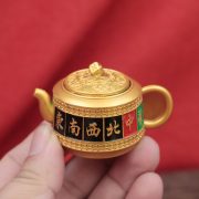 Colorful Rotating Tea Pot 2026 Wealthy Plaything Chinese Style For Mahjong Playing Custom Metal Craft Ornament Gift Display - Image 4