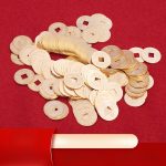 Golden Five Emperor Coins Craftwork Alloy Copper Money 2.0cm Feng Shui Ornaments Lucky Dragon And Phoenix Design Decorative Accessories