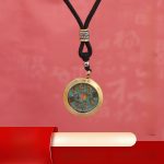 Tibetan Silver Ghost Money Pendant Necklace Bag Keychain Charm Black Sand Gold Dust Red Soil Custom Metal Craft Ornament