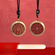 Bronze Talisman Pendant Titanium Steel Case Lei Gong Ba Gua Cinnabar Copper Coin Gawa Box Pendant Necklace Wholesale