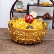 Hot Selling Sand Gold聚宝盆 Home Living Room Decoration Craftwork Opening Gift Mountain Water Landscape Wealth Attracting Ornament - Image 2
