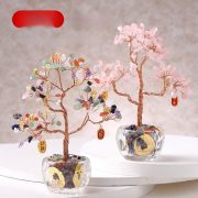JingDian Jewelry Natural Yellow Purple Crystal Wealth Tree Office Desktop Decorative Ornaments Opening Gifts Small Sculptures - Image 2