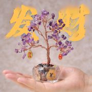 JingDian Jewelry Natural Yellow Purple Crystal Wealth Tree Office Desktop Decorative Ornaments Opening Gifts Small Sculptures - Image 3
