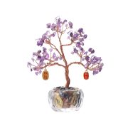 JingDian Jewelry Natural Yellow Purple Crystal Wealth Tree Office Desktop Decorative Ornaments Opening Gifts Small Sculptures - Image 5
