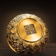 Solid Copper Wealth Bowl Home Decoration Opening Ceremony Gift Real Copper Inlay Fortune Bowl Ornamental Metal Craft - Image 4