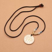 New Style描金山鬼 Money Pendant Necklace Round Tag Unisex Traditional Chinese Style Necklace Gift Custom Metal Craft Ornament - Image 4