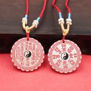 Tibetan Silver Ghost Money Pendant Necklace with Vermilion Sand and Gold Dust Brass Ghost Coin Charm Bag Keychain Accessory - Image 2